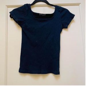 Brandy Melville navy square neck top